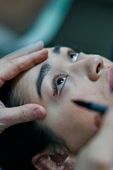 A Person Undergoing Blepharoplasty