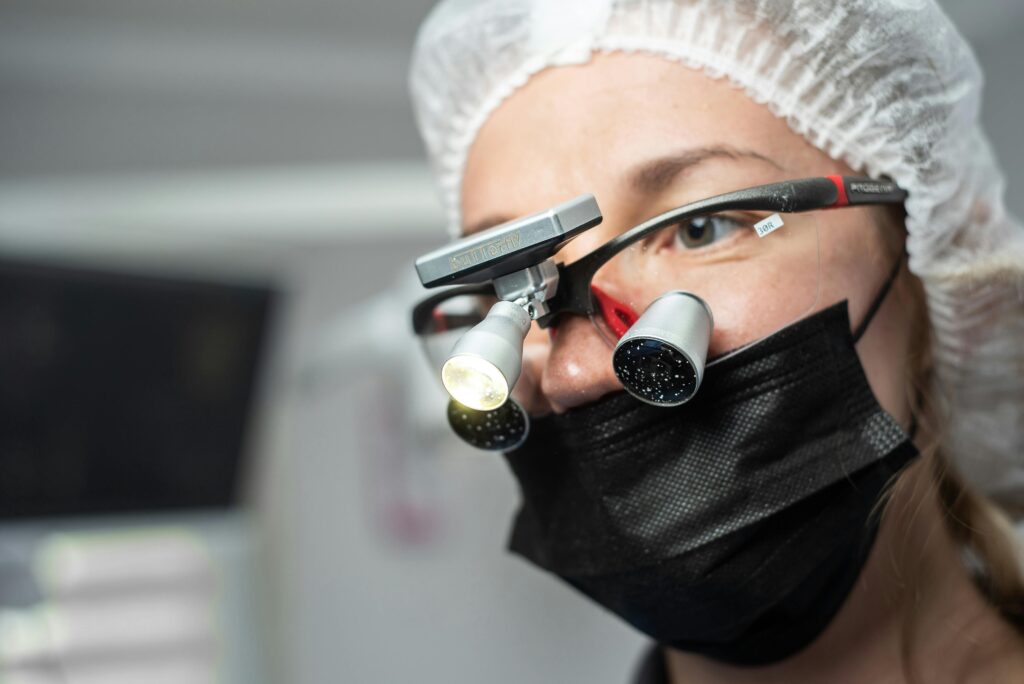 A Woman Wearing an Eyeglass